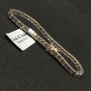 .925 Sterling Silver Carol M Studio stud bracelet